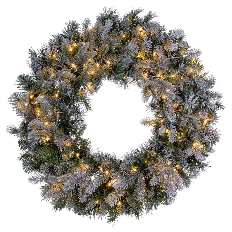 36" Artificial Frosted Douglas Fir 300 LED Warm White Lights 1