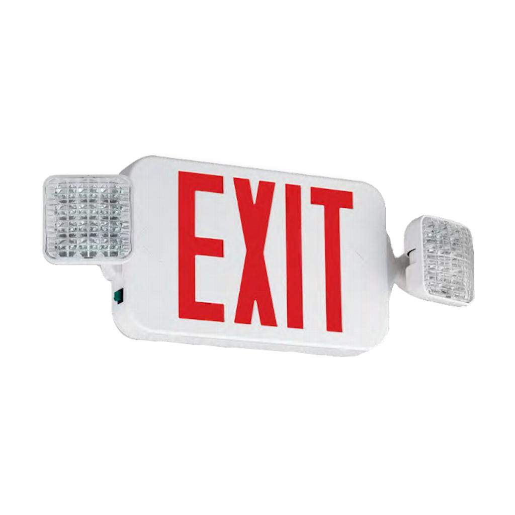 Hubbell 3.9 watt 120/277 volt LED White / Red Letters Combination Exit Light