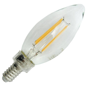 4 watt 120 volt B10 Candelabra Screw Base 5000K Daylight Clear Dimmable LED