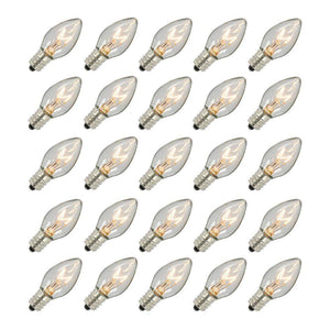 5 watt 130 volt C7 Candelabra Screw Base Clear (25 pack)