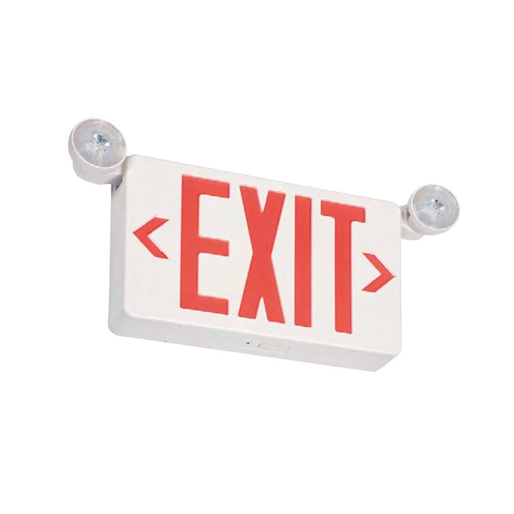 2/1 watt 3.6 volt White Panel / Red Letters Exit/Emergency Light