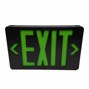 120/277 volt Green Exit Single and Double Face Universal Compact Thermoplastic LED Exit Sign