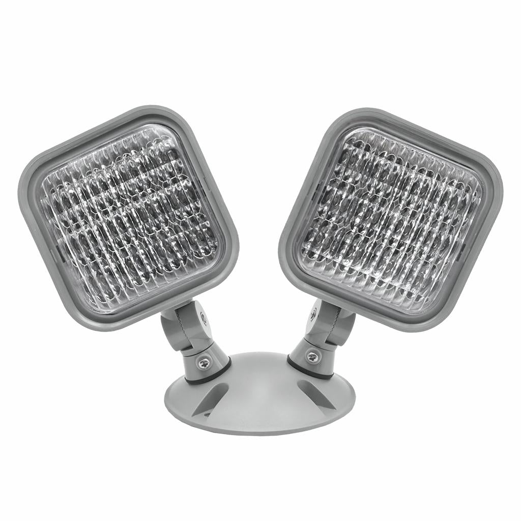 2 Head 1.5 watt Multi-volt Thermoplastic Weatherproof Outdoor LED Emergency Light