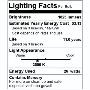 26 watt 120 volt T4 4-Pin Base 3500K Natural White CFL - Image 6