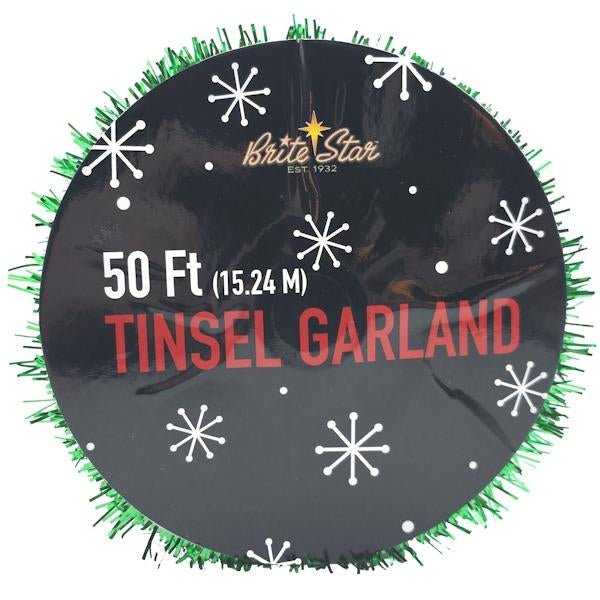 50' Green Silky Tinsel String - Image 3