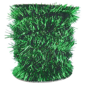 50' Green Silky Tinsel String - Image 2