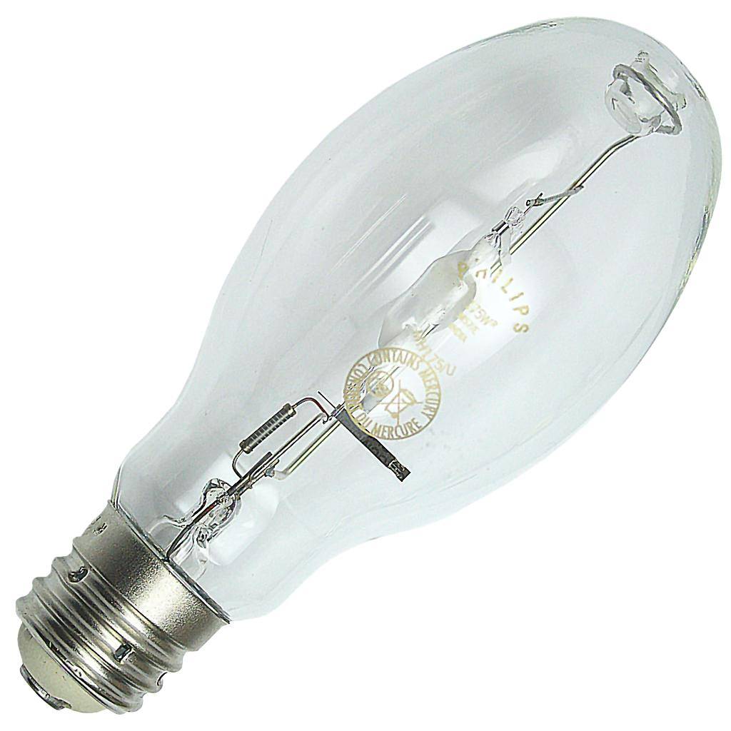 Philips 400 watt ED37 Mogul Screw Base 4000K Cool White Clear Metal Halide