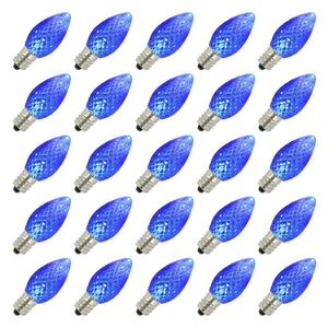 0.4 watt 120 volt C7 Candelabra Screw Blue LED (25 Pack)