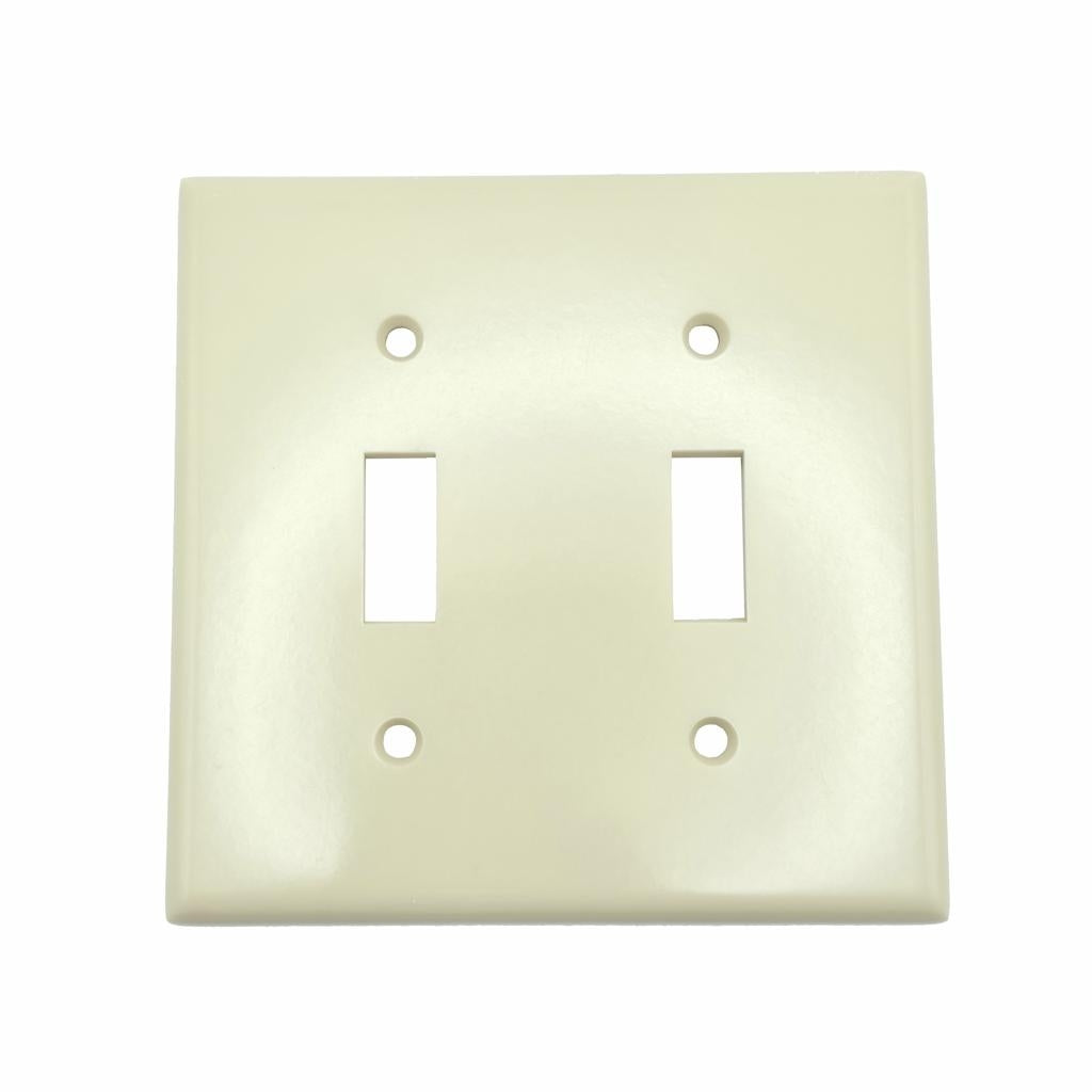 Leviton 2 Gang Ivory Toggle Double Switch Thermoset Standard Size Leviton Wallplate