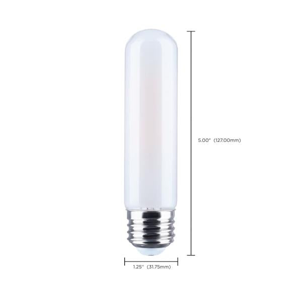 8 watt 120 volt T10 Medium Screw (E26) Base 2700K Tubular LED Light Bulb - Image 3