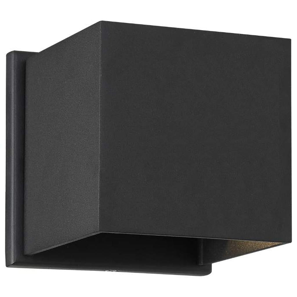 Nuvo Lighting 5 watt 120 volt 3000K Matte Black Square LED Outdoor Wall Sconce