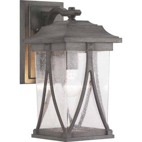 Progress Lighting 1 Light Antique Pewter with Clear Seeded Glass Medium Wall Light Fixture
