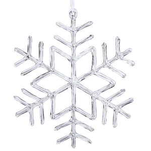 9" Clear Acrylic Snowflake Ornament