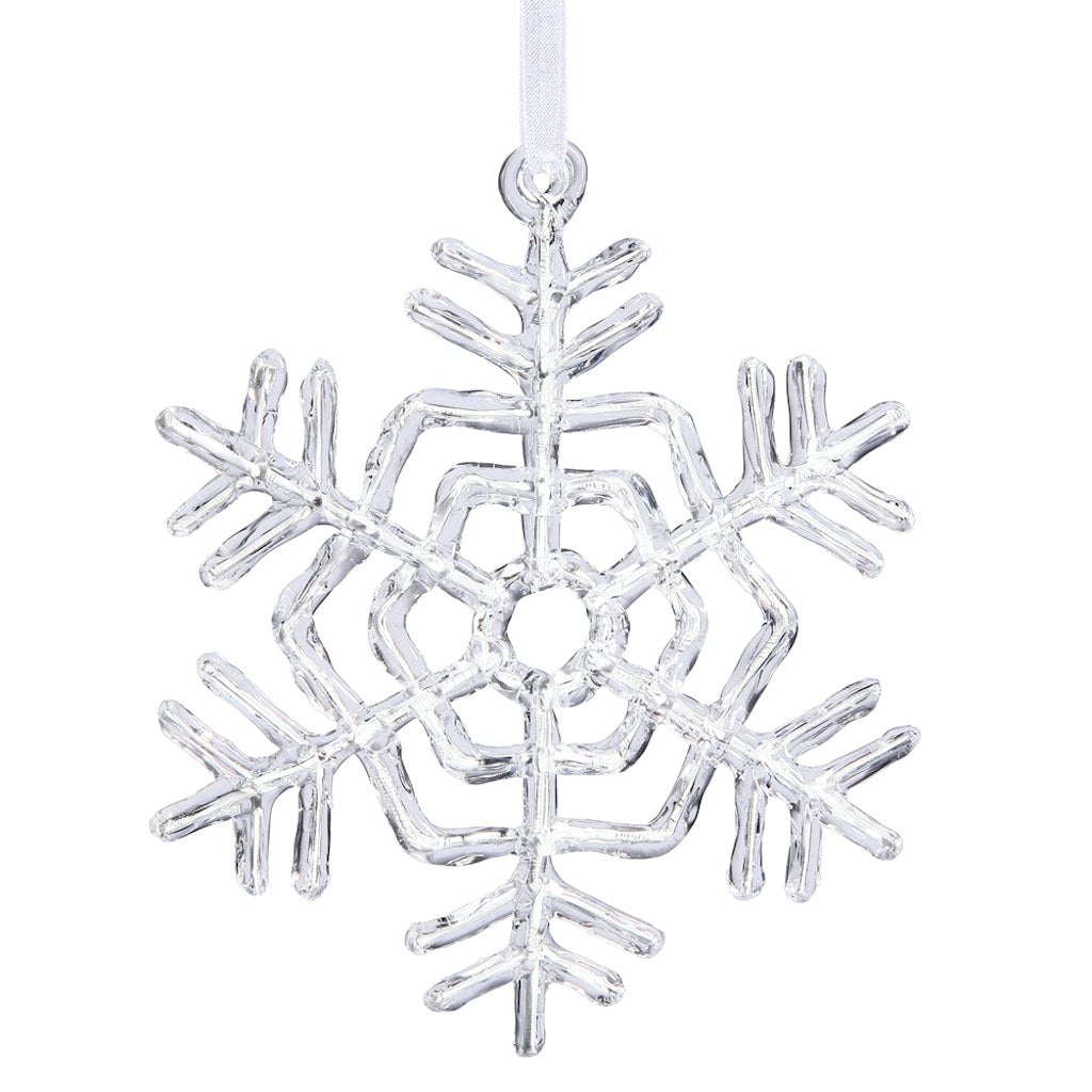 12" Clear Acrylic Snowflake Ornament