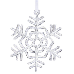 12" Clear Acrylic Snowflake Ornament