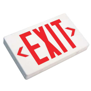 120/277 volt White Panel / Red Letters LED Exit Sign