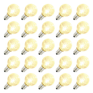 0.4 watt G30 Candelabra Screw Base Warm White Faceted LED (25 pack)