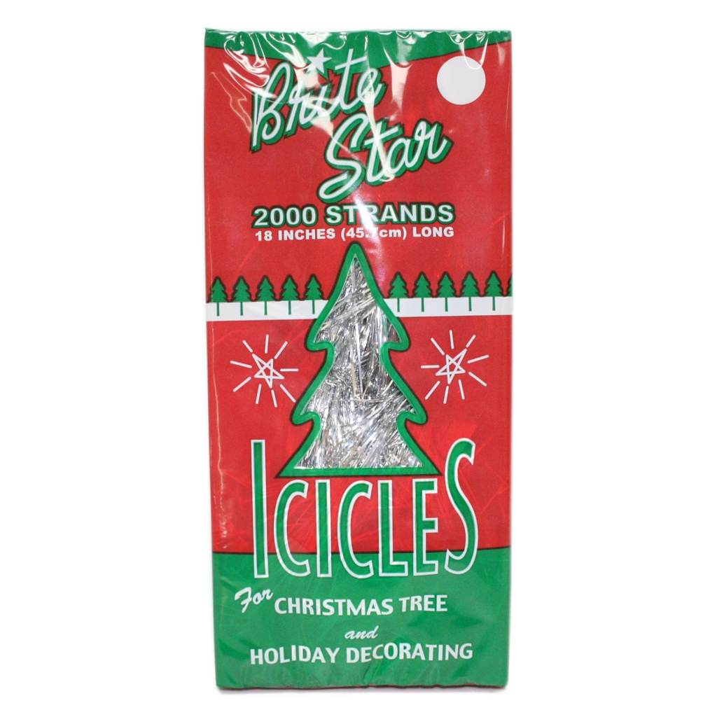 Brite Star Silver Tinsel Icicles (2,000 Strand Pack)