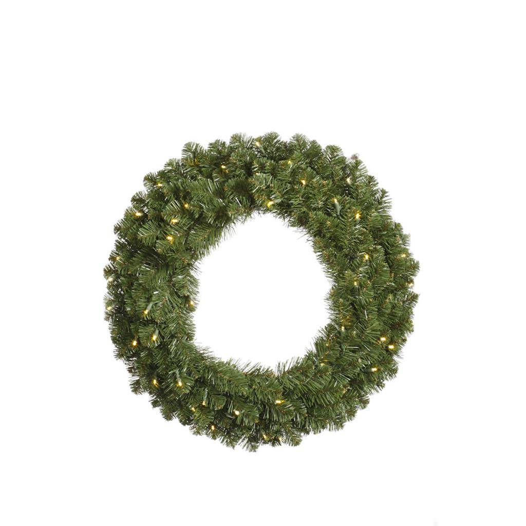 Vickerman 60" Artificial Grand Teton Double Sided Wreath 800 Warm White Wide Angle LED Lights