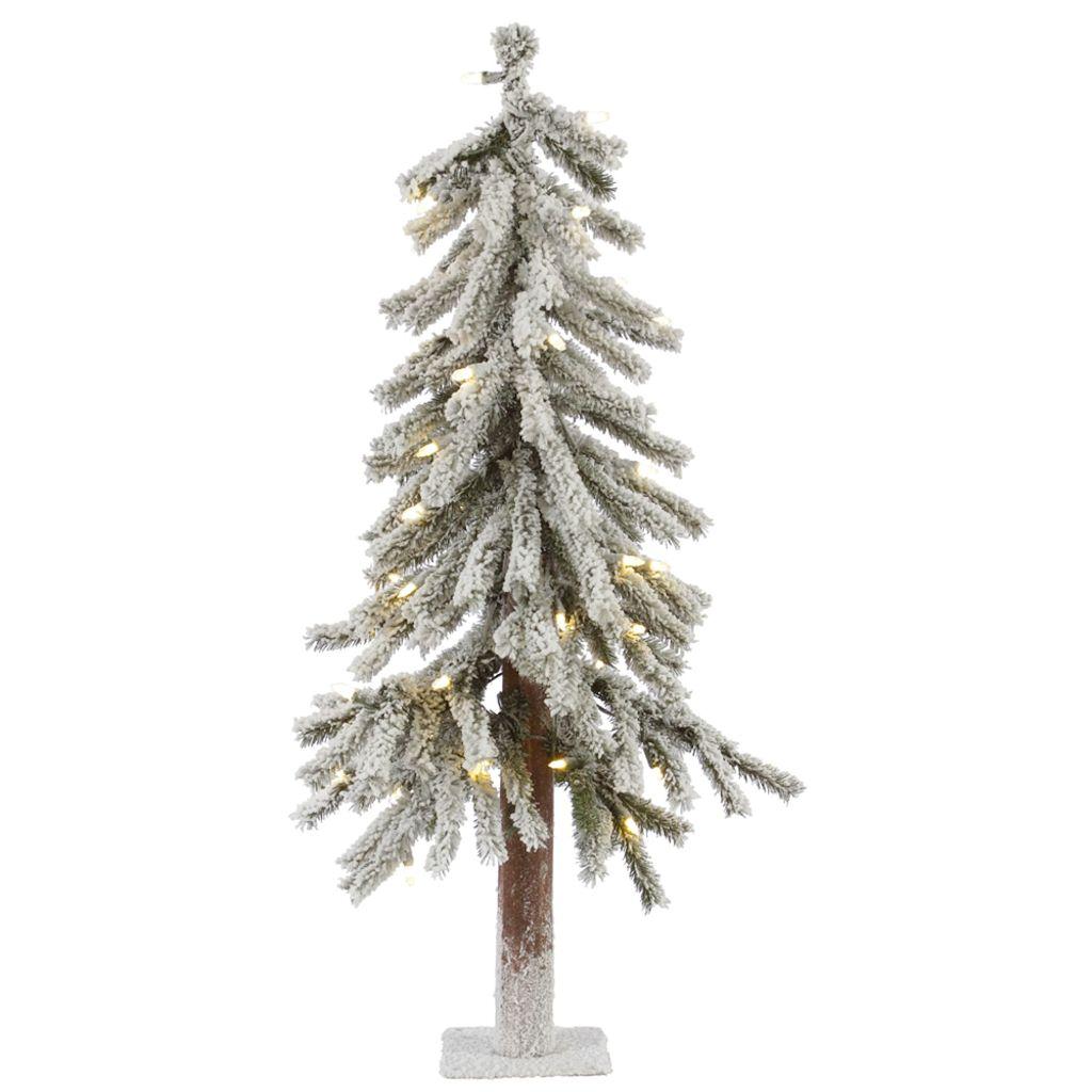 Vickerman 3' x 21" Artificial Flocked Alpine 50 Warm White Italian LED Lights