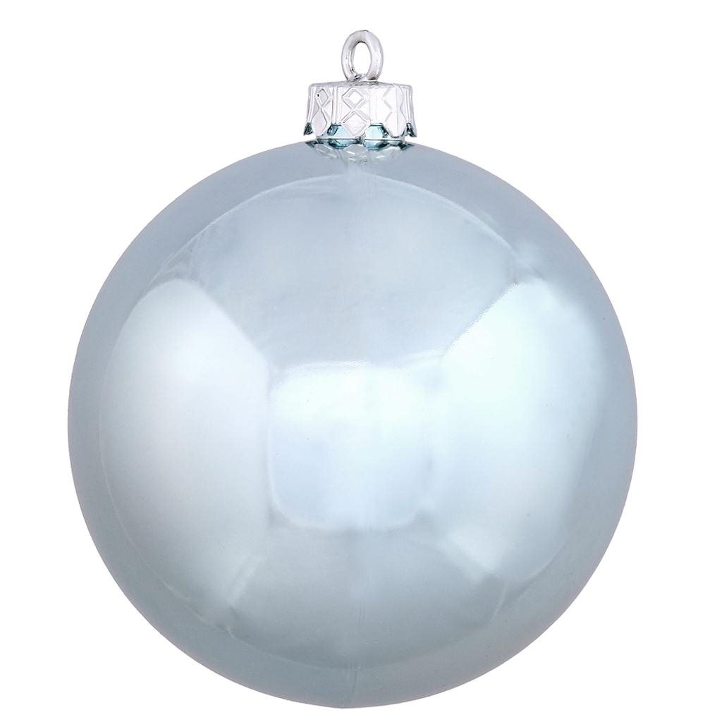 Vickerman 4.75" Baby Blue Shiny Ball Ornament (4 pack)