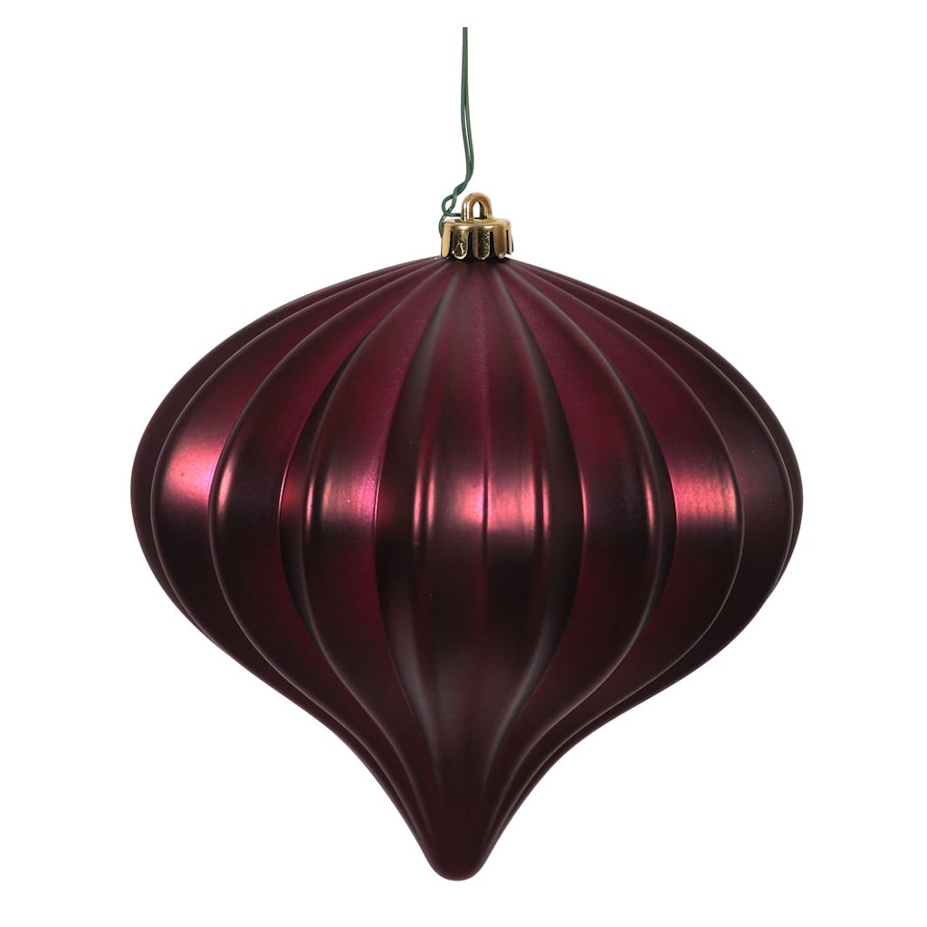 Vickerman 5.7" Wine Matte Onion Ornament (3 pack)
