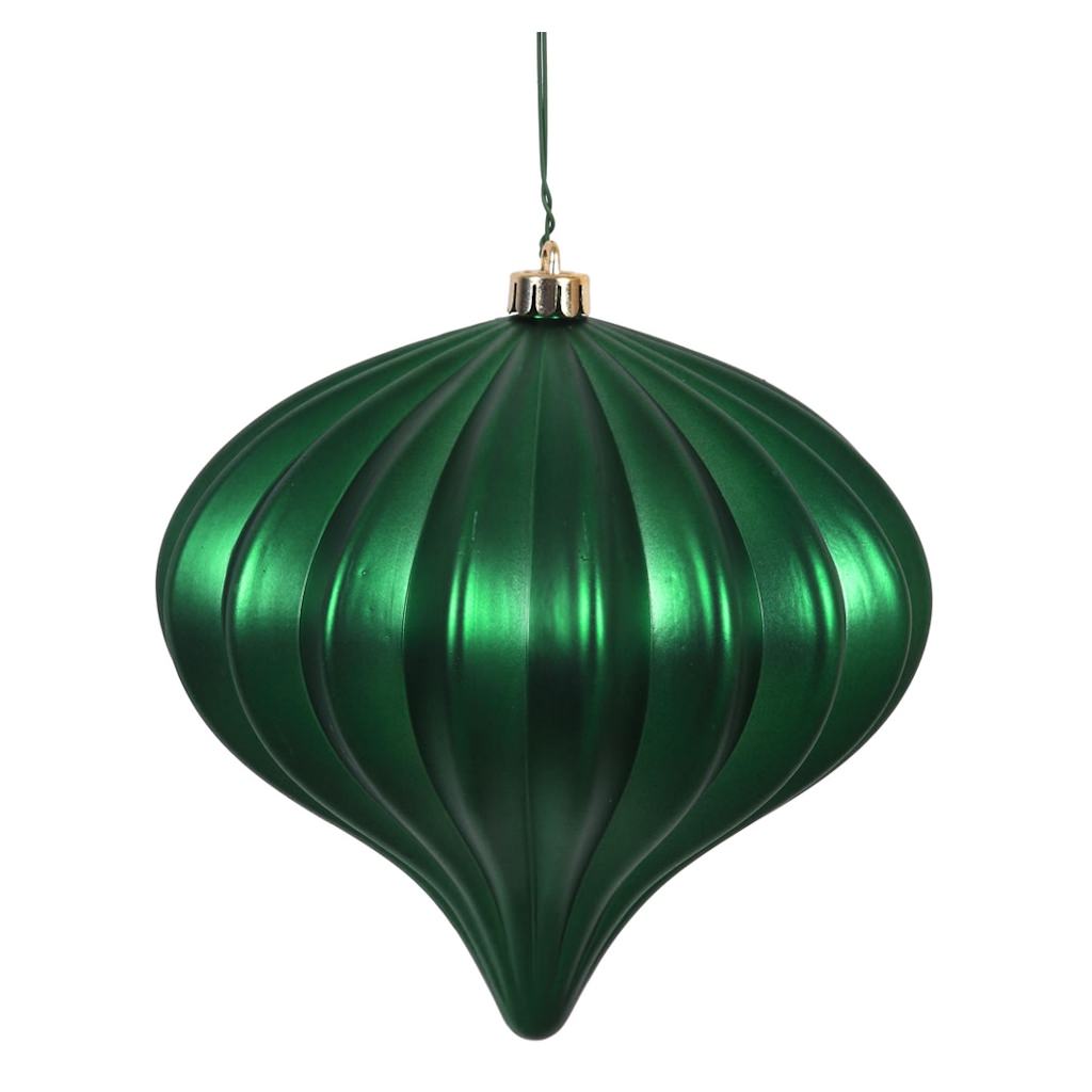 Vickerman 5.7" Emerald Matte Onion Ornament (3 pack)