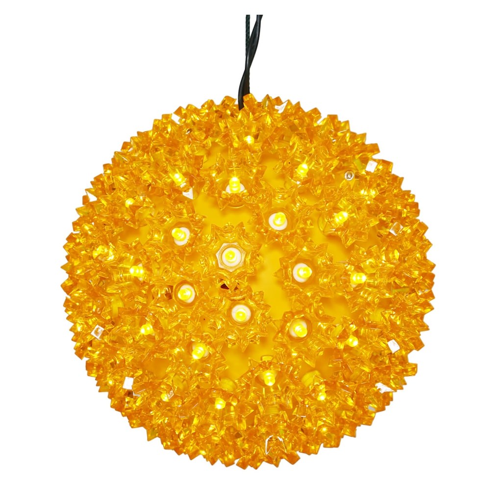 Vickerman 6" 50 Light Gold Starlight Sphere LED Christmas Light