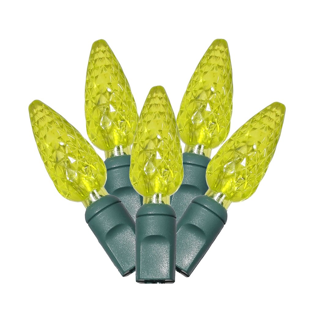 Vickerman 50 Light 25' Green Wire Lime C6 LED String with 6" Spacing