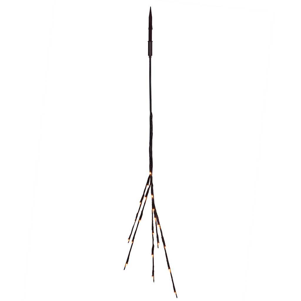 Vickerman 36" Artificial Brown Twig Electric Wide Angle LED Lighted Branch (60 Gold Lights)