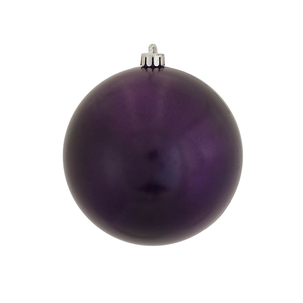 Vickerman 4.75" Plum Candy Ball Ornament (4 pack)