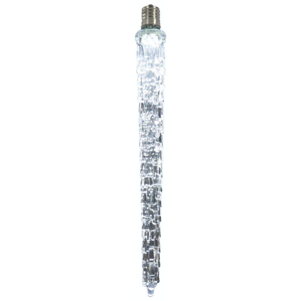 24" Cool White Falling LED C7 Icicle Bulb
