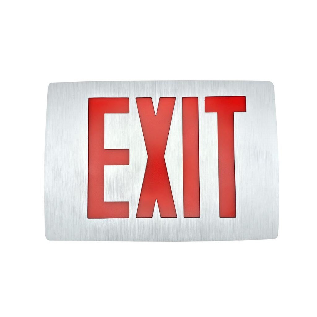 120/277 volt Aluminum Panel Red Letters Light LED