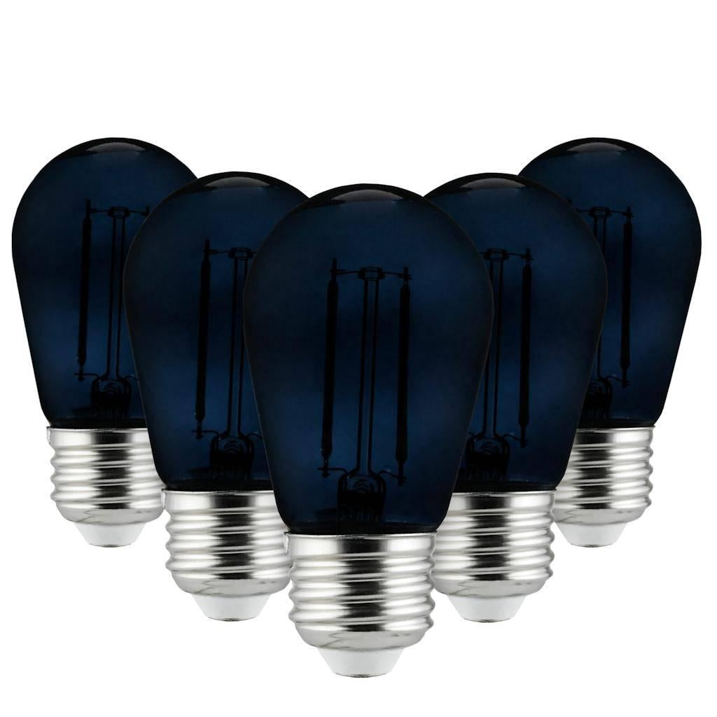2 watt 120 volt S14 Medium Screw Base Incandescent Black Light Bulb