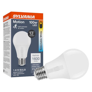 13 watt 120 volt A19 CCT Selectable LED Light Bulb with Motion Sensor - Image 2