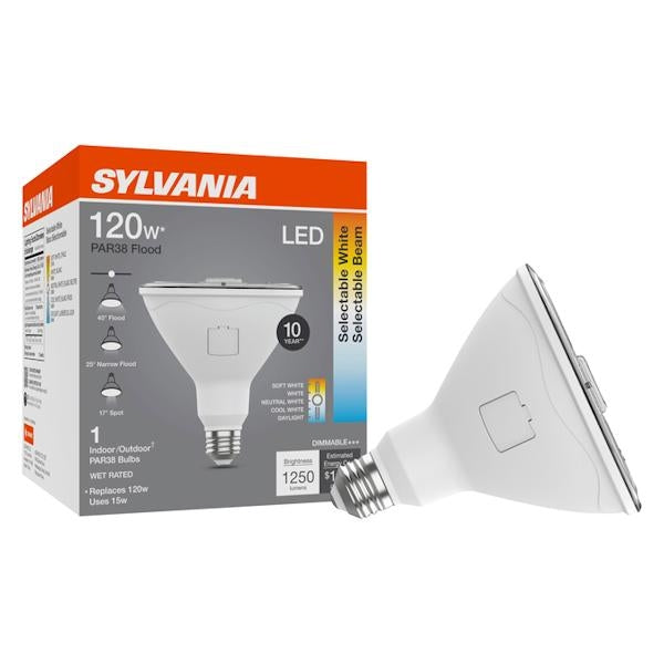 15 watt 120 volt PAR38 Medium Screw Base CCT Selectable LED Light Bulb - Image 2
