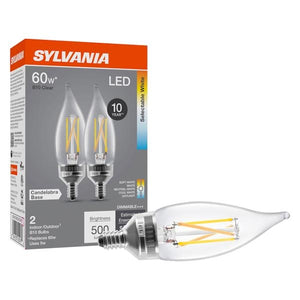 5 watt 120 volt B10 Candelabra Screw Base CCT Selectable LED Light Bulb (2 Pack) - Image 2
