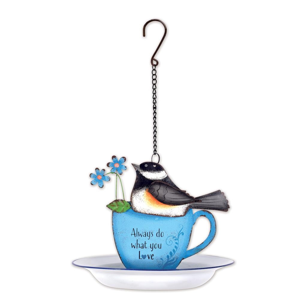 Sunset Vista Designs 13.5" Chickadee Cup and Saucer