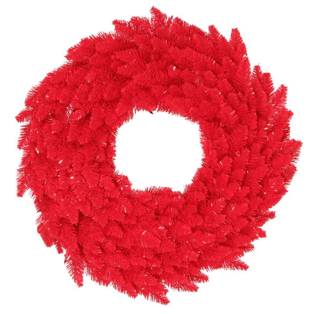 Vickerman 48" Artificial Red Fir Wreath 150 Red LED Lights