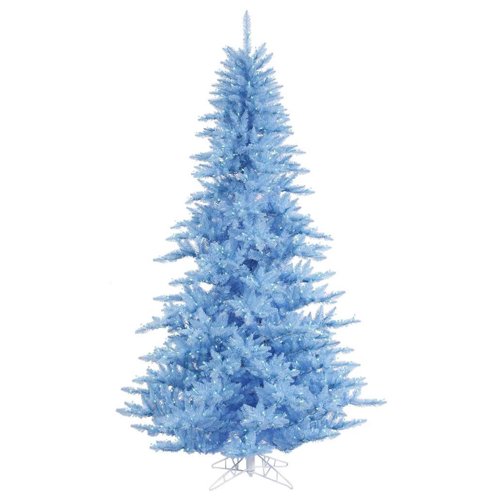 Vickerman 9' x 64" Sky Blue Fir Tree with 1000 Blue LED Lights