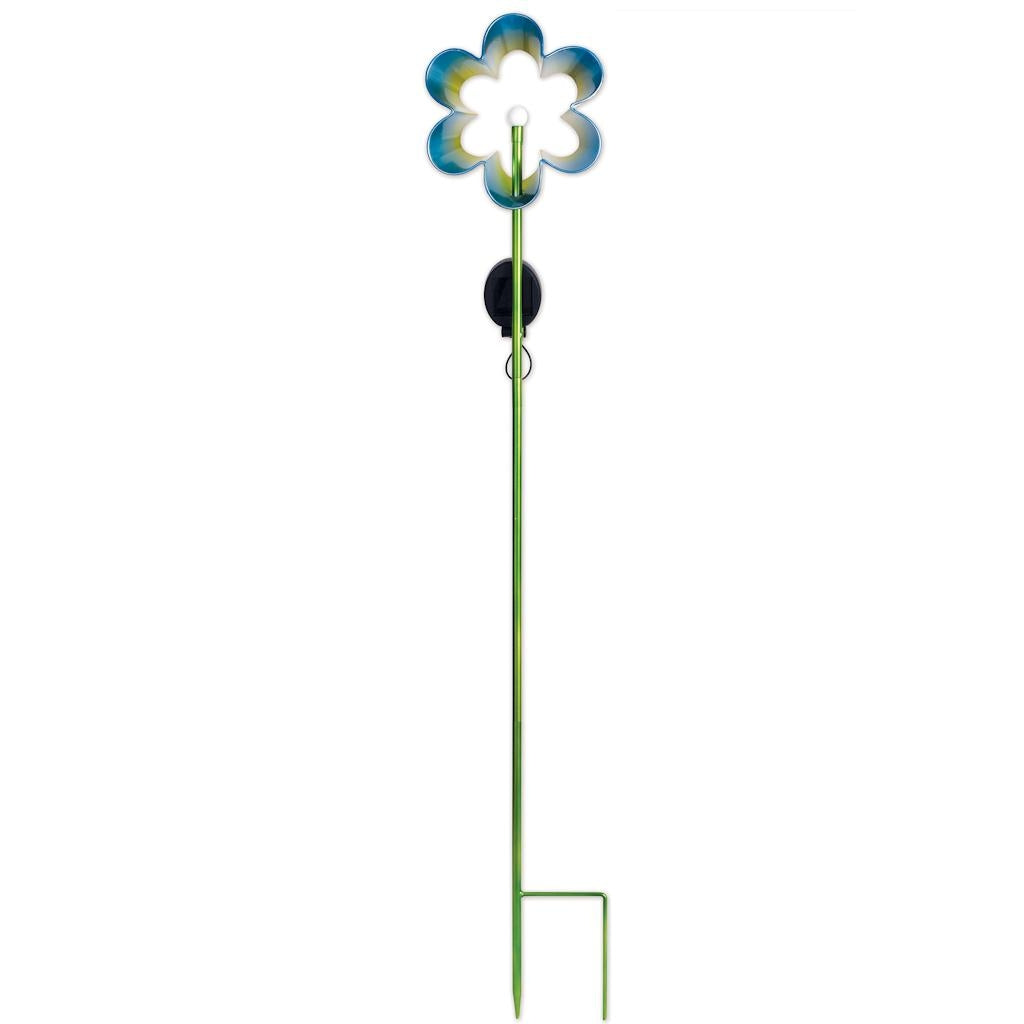 Sunset Vista Designs 42.3" Green/Blue Flower Lawn Stake