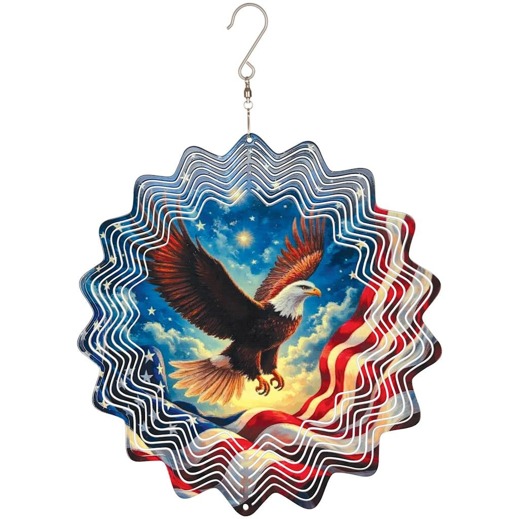 Sunset Vista Designs 11" Freedom Eagle Patriotic Wind Spinner