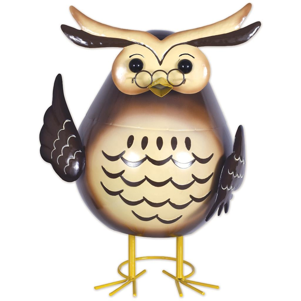 Sunset Vista Designs 15.3" Gotham The Wise Owl Bobbing Porch Sitter