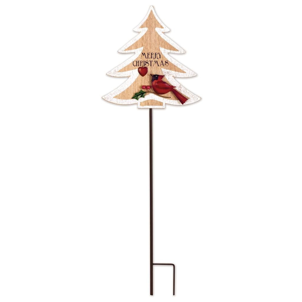 Sunset Vista Designs Tree With Cardinal Mini Garden Stake