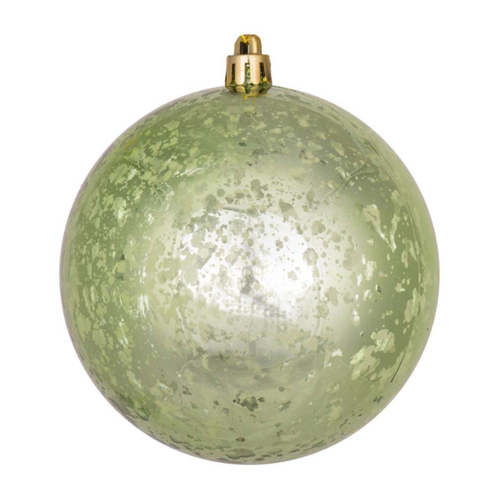 Vickerman 4.75" Celadon Shiny Mercury Ball Ornament (4 pack)
