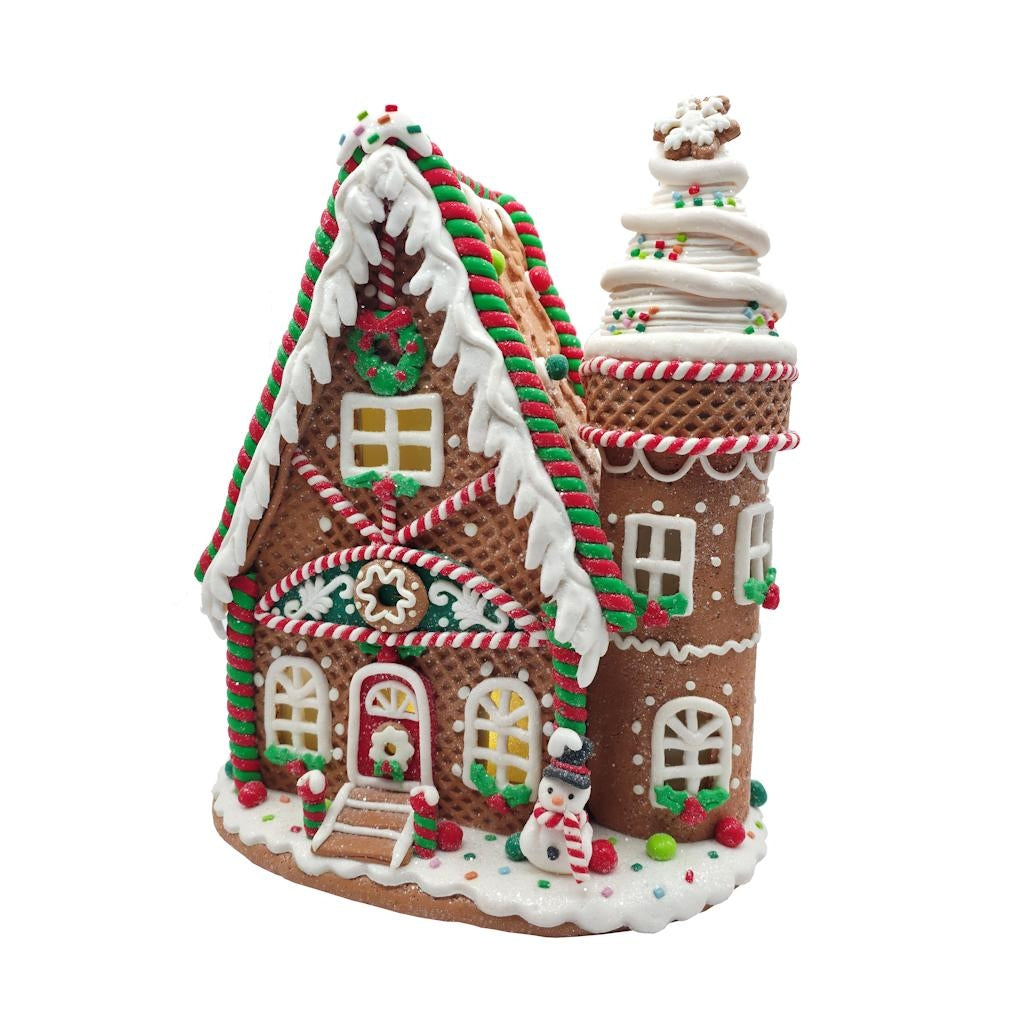 12" Battery Operated Lighted Gingerbread House