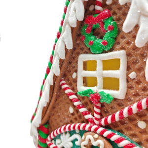 12" Battery Operated Lighted Gingerbread House - Image 2
