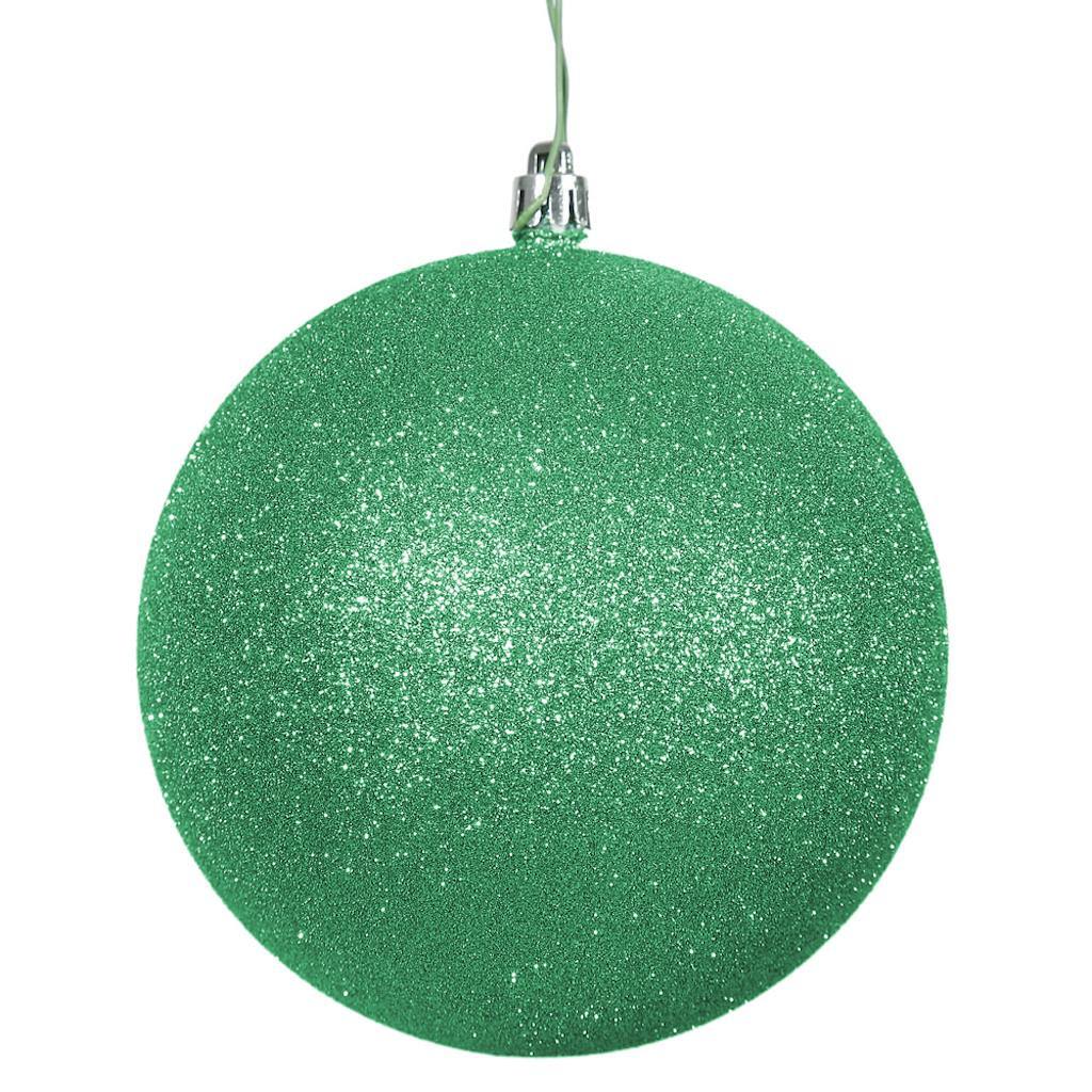 Vickerman 6" Seafoam Glitter Ball Ornament (4 pack)