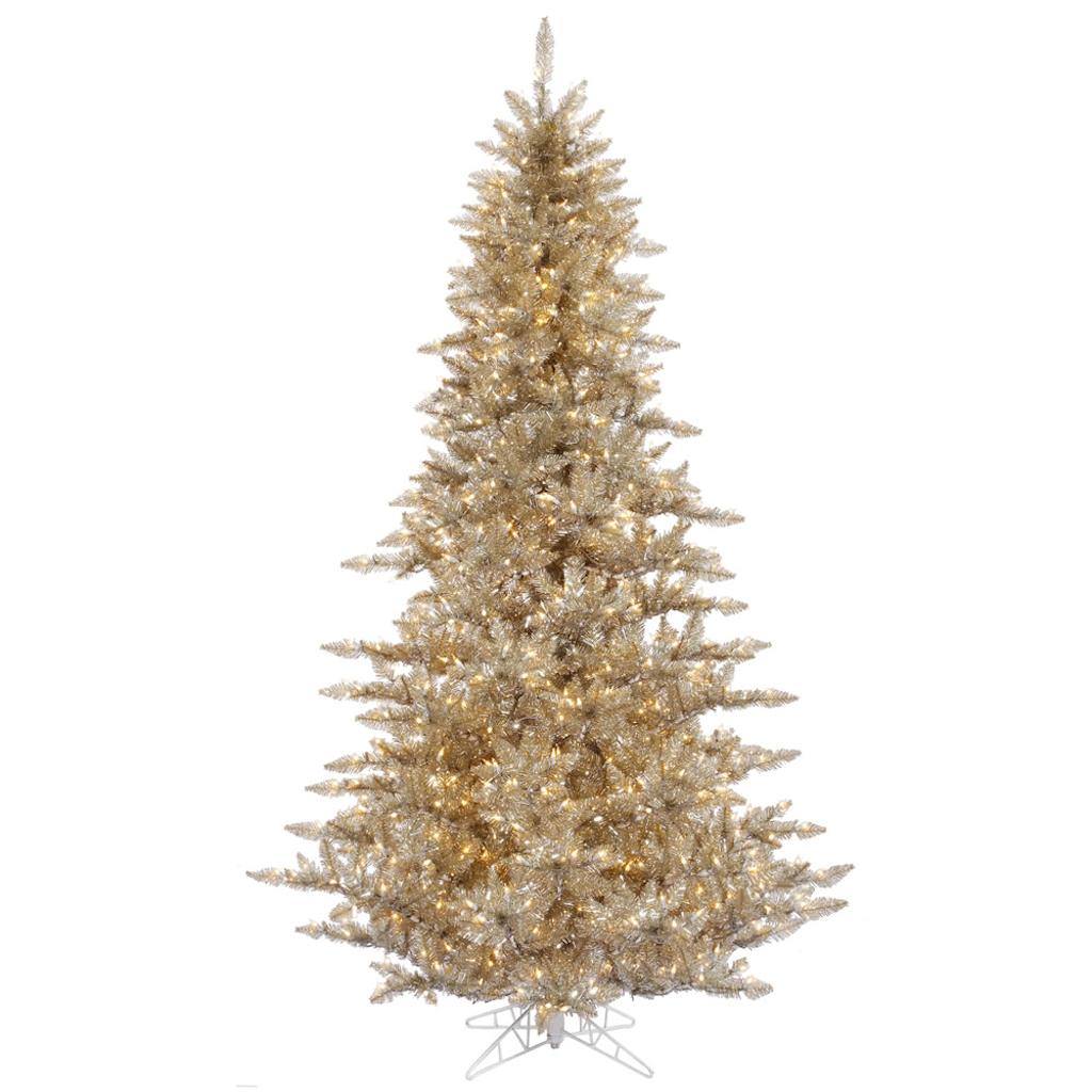 Vickerman 6.5" x 46" Champagne Tree with 600 Warm White LED Lights