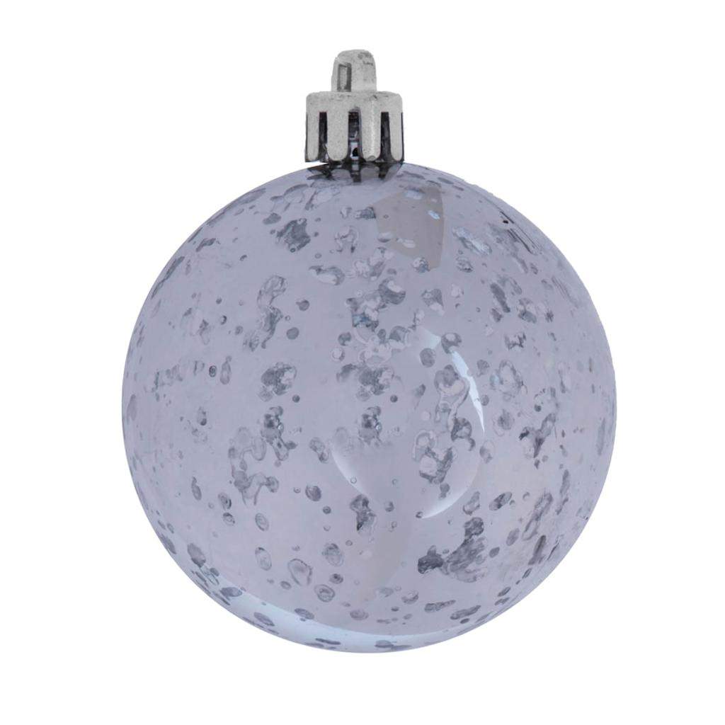 Vickerman 6" Pewter Shiny Mercury Ball Ornament (4 Pack)